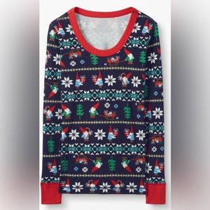 Hanna Andersson Holiday Print Long John Matching Pajama Set